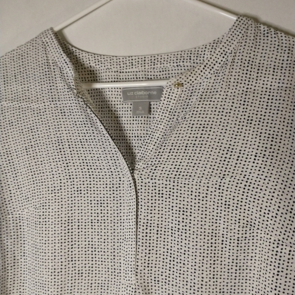 Liz Claiborne polka dot blouse size small - Picture 2 of 8
